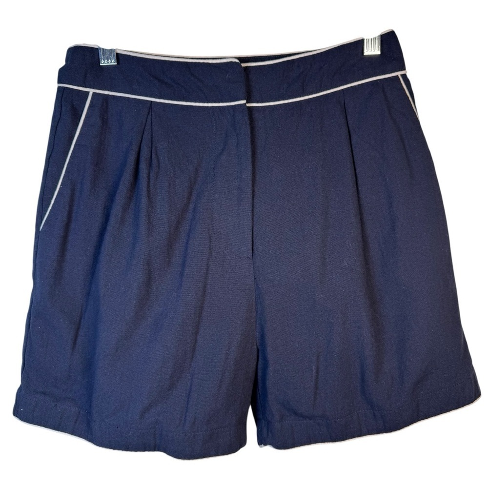 Commence  Contrast Trim Shorts Fully Lined Navy & White Women’s Small